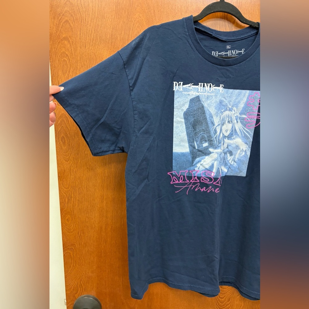 Death Note Misa Amane Graphic T-Shirt Manga Series Anime Navy Cotton Size XL - Picture 2 of 9